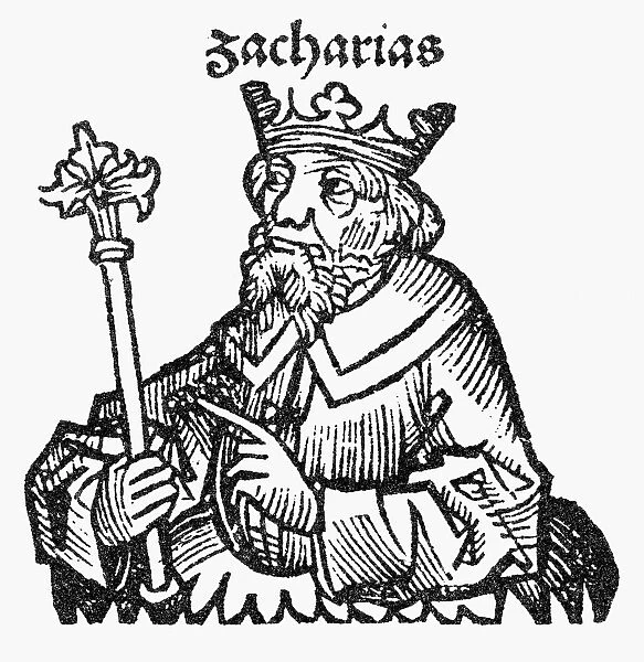 ZECHARIAH OF ISRAEL. King of Israel 746 B. C. - 745 B. C. Woodcut from the Nuremberg Chronicle