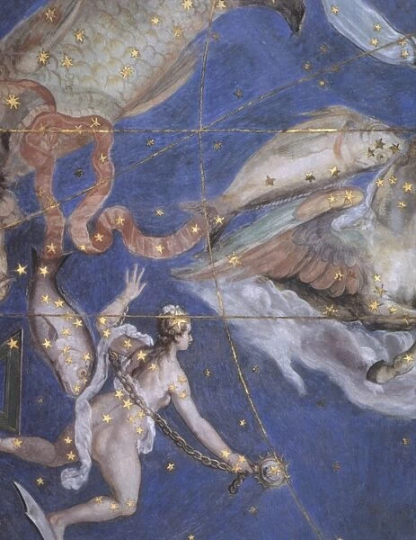 ZODIAC: PISCES. Fresco, 1575, from Villa Farnese, Caprarola, Italy