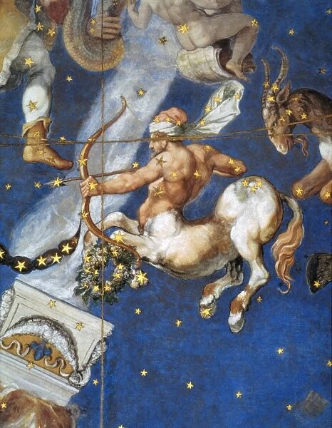 ZODIAC: SAGITTARIUS. Fresco, 1575, from Villa Farnese, Caprarola, Italy