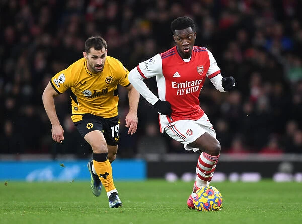 Arsenal's Eddie Nketiah Scores Past Wolves Jonny in Premier League Clash