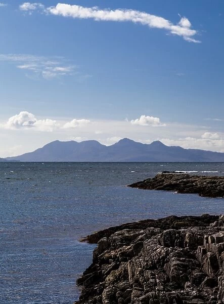 The view to Rum from Arisaig, Scotland