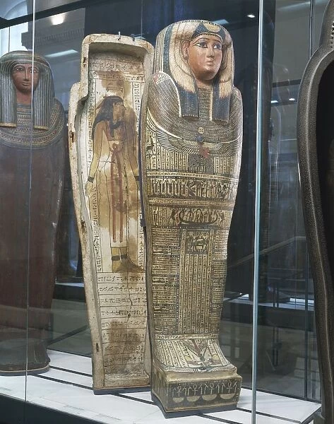 Ancient Egyptian sarcophagus of Kaahapy, XXV-XXVI Dynasty
