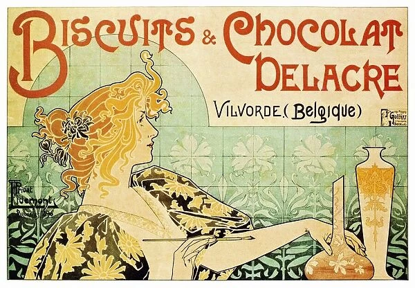 Belgium: Biscuits & Chocolat Delacre Art Nouveau advertising poster, Henri Privat-Livemont, 1897