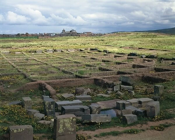 Bolivia, Ingavi Province, La Paz Department, Tiwanaku, Palacio de los Sarcofagos
