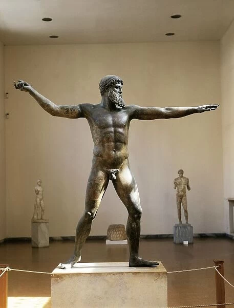 Bronze statue of Zeus or Poseidon known as Artemision Bronze, from Cape Artemision, Greece