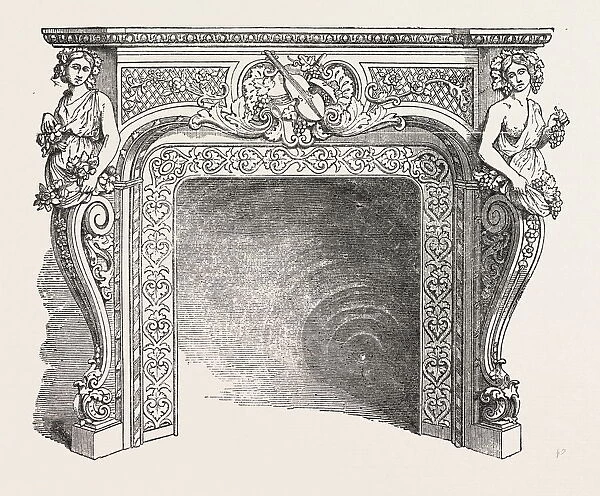 CHIMNEY PIECE OF IRON, BY J. P. VAUDRE, 1851 engraving