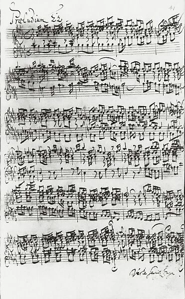 Das Wohltemperierte Klavier (The Well-Tempered Clavier), by Johann Sebastian Bach (1685-1750), BWV 846-869, Autograph score
