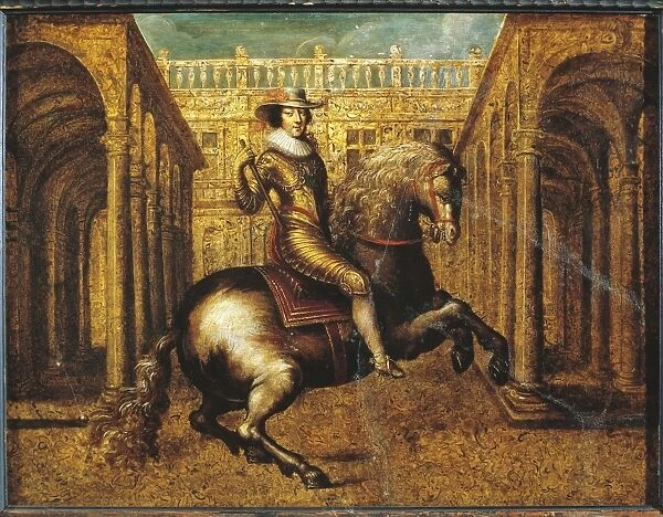 Equestrian Portrait of Gaston d Orleans (1608 - 1660)
