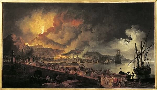 France, Nantes, Eruption of Mount Vesuvius from Portici