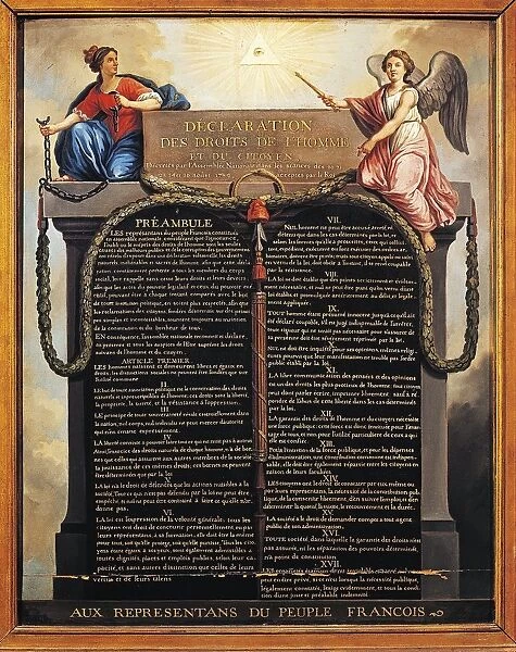 France, Paris, Declaration of Rights of Man and of the Citizen