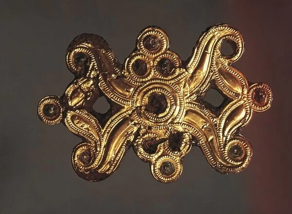 Germany, Kleinaspergle, Ornamental bucklet, La Tene culture, gold