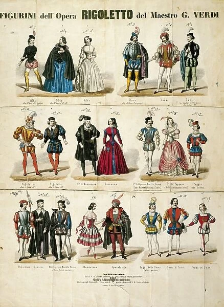 Italy, Milan, Sketches for Rigoletto by Giuseppe Verdi (1813-1901)