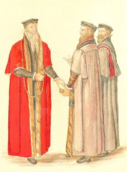 Lord Mayor and Aldermen in the time of Elizabeth I. 16th century