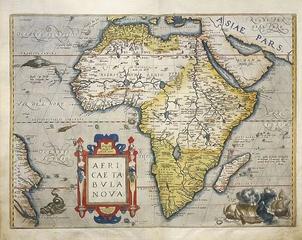 Map of Africa, from Theatrum Orbis Terrarum by Abraham Ortelius, 1528-1598, Antwerp, 1570