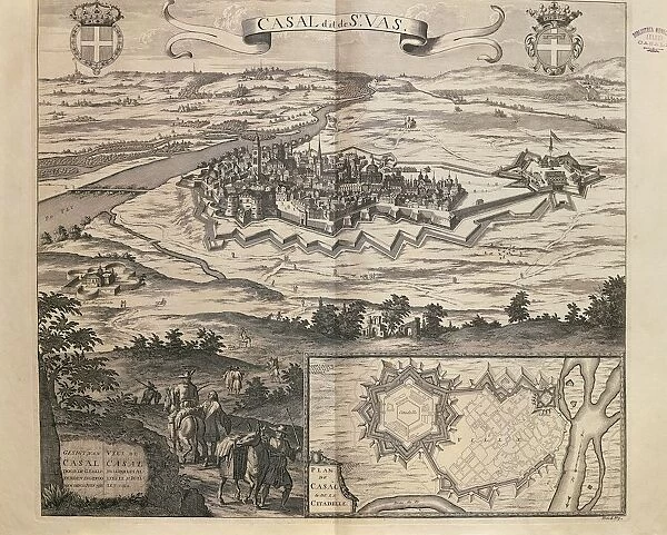 Map of Casale Monferrato, Piedmont Region, 1695