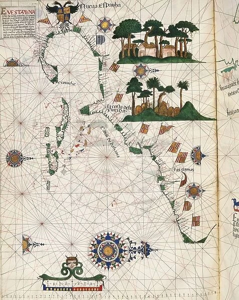 Map of New Spain with the Florida coast. From Lazaro Luis Atlas