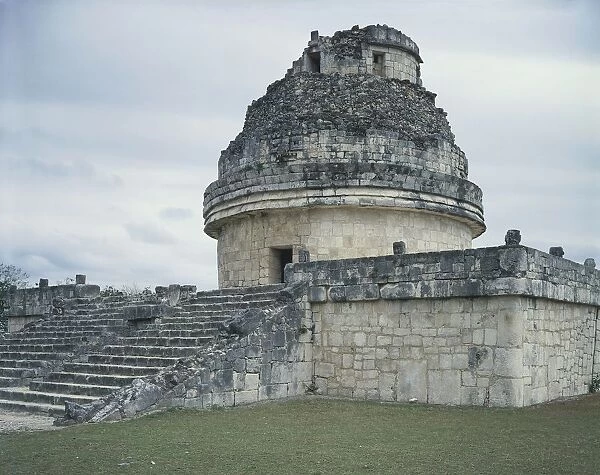 Mexico, Yucatan State, Chichen Itza, El Caracol, Circular astronomical observatory