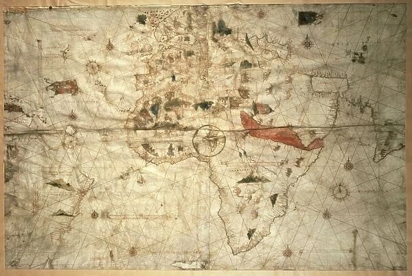 Navigation map by Visconte Maggiolo, 1504