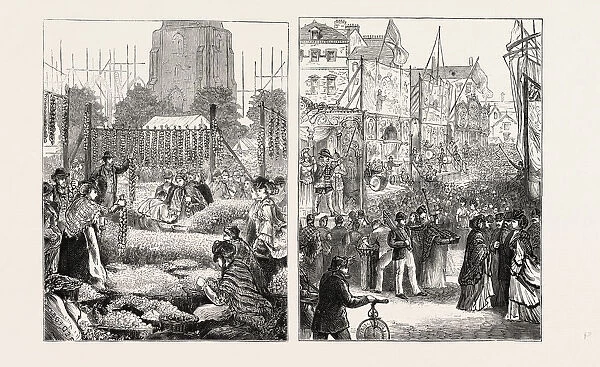 Onion Fair at Birmingham (Left Image); Goose Fair at Nottingham (Right Image), Uk