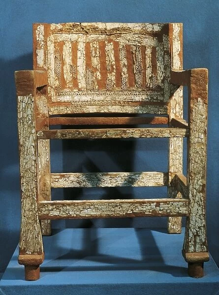 Phoenician civilization, ivory and wood throne from prince tomb at Salamis, Cyprus