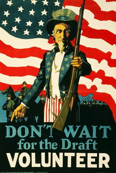 Poster encouraging people to enlist with the American Army