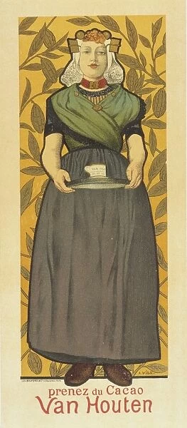 Prenez du Cacao Van Houten, advertisement, illustration by Adolphe-Leon Willette