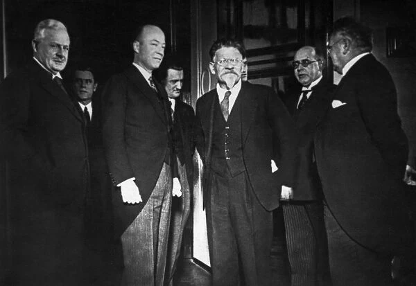President mikhail kalinin receiving william c, bullit, the first u, s, ambassador, in moscow, 1934