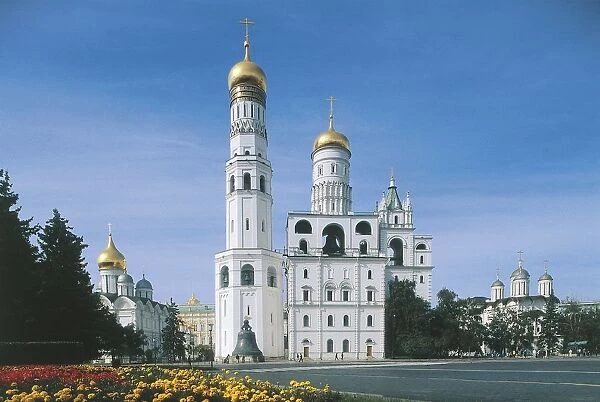 Russia, Moscow, Kremlin, Bell Tower of Ivan Great, built in 16th century, damaged and restored 19th century