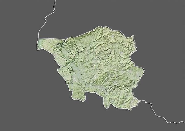 State of Saarland, Germany, Relief Map