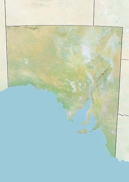State of South Australia, Australia, Relief Map