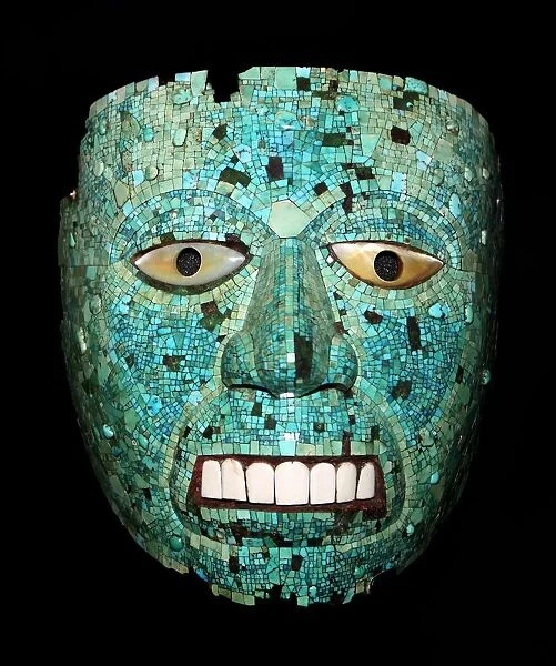 Turquoise Mosaic Mask 1400 A. D. Mixtec-Aztec