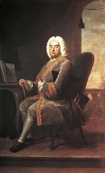UK, England, London, Portrait of German-English composer George Frideric Handel (1685 - 1759), 1756