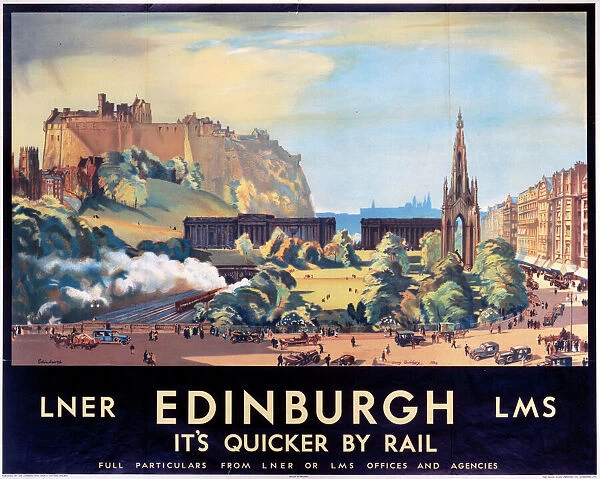 Edinburgh, LNER  /  LMS poster, 1934
