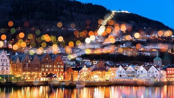 Bergen old town at dawn, Norway