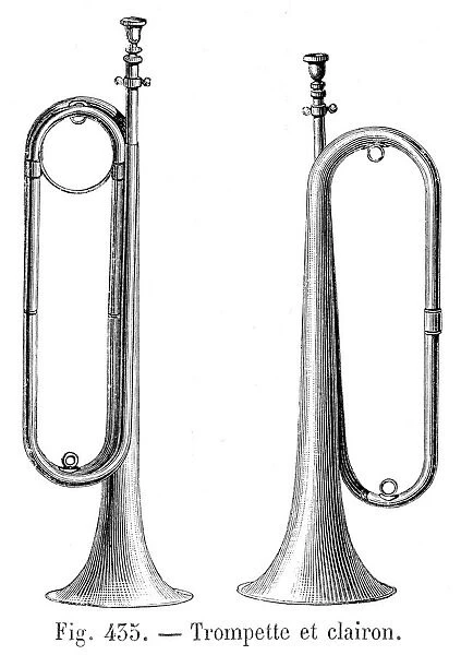 Clarion trumpet engraving 1881