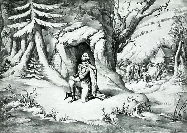 General George Washington in Prayer at Valley Forge