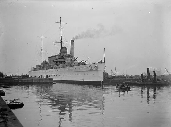 HMS Cumberland, the new British cruiser, which has just arrived at Chatham. 13