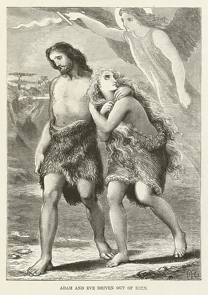 Adam and Eve driven out of Eden (engraving)