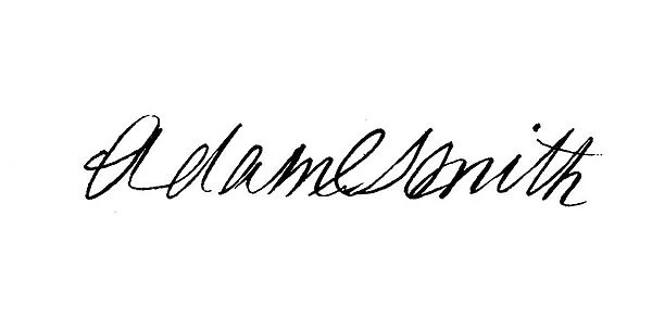 Adam Smith, signature (engraving)
