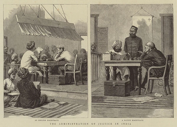 The Administration of Justice in India (engraving)