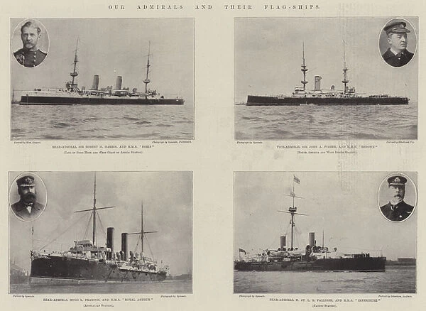 Our Admirals and their Flag-Ships (b  /  w photo)