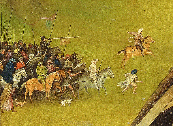 The Adoration of the Magi, detail of the background, 1510 (oil on panel) (detail of 3427)