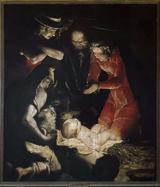 The Adoration of Shepherds or The nativity (oil on canvas, 1550)
