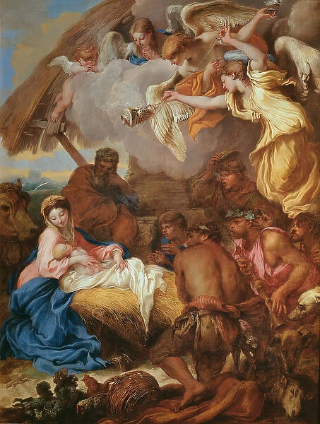 Adoration of the Shepherds (oil on canvas) c. 1659