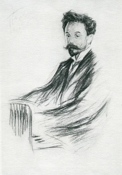 Alexander Nikolayevich Scriabin (1827-1915), 1909 (pencil on paper)