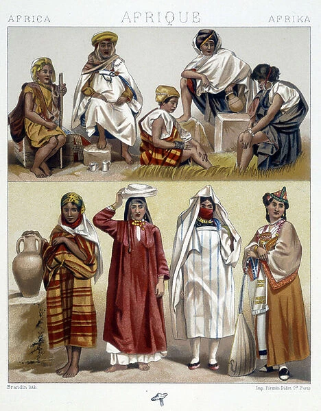 Algeria and Tunisia, popular costumes - in 'Le costume historique'
