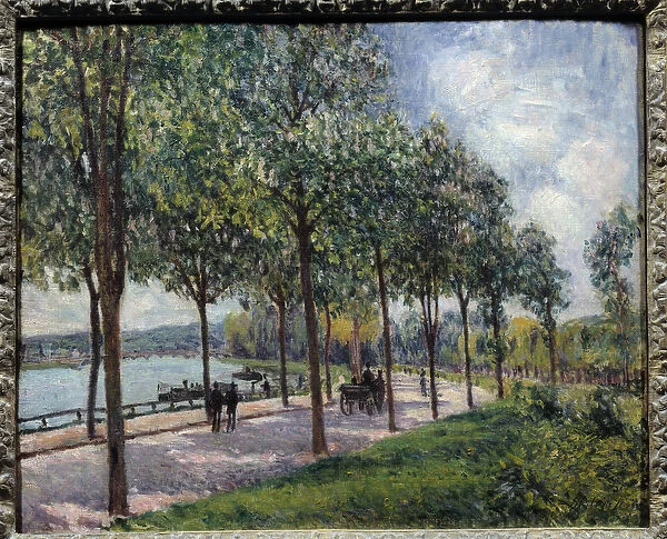 Allee of chestnut trees. Painting by Alfred Sisley (1839-1899), 1878