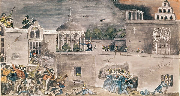 American troops under General Doniphan storm the Bishops Palace in Monterrey, c