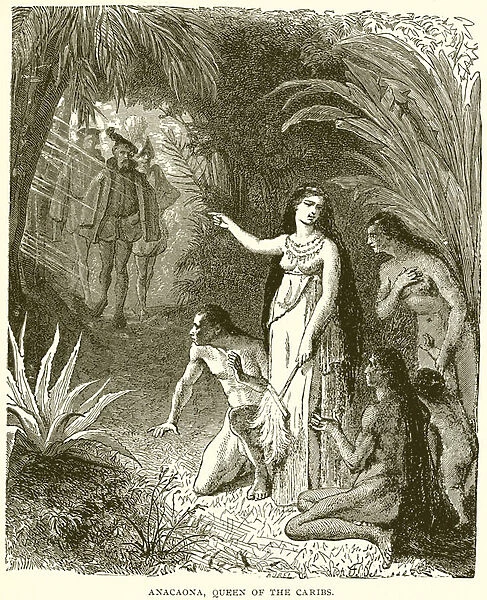 Anacaona, Queen of the Caribs (engraving)
