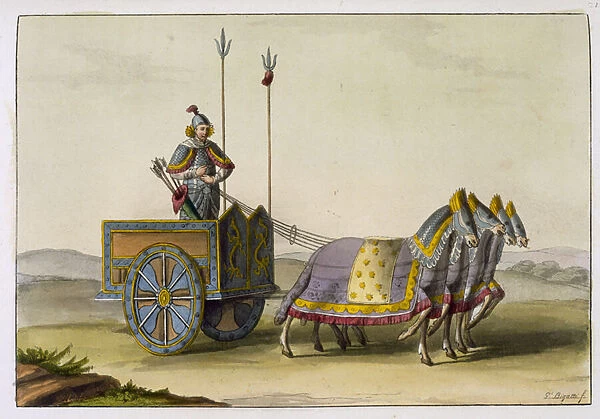 Ancient Chinese War Chariot, from Le Costume Ancien et Moderne